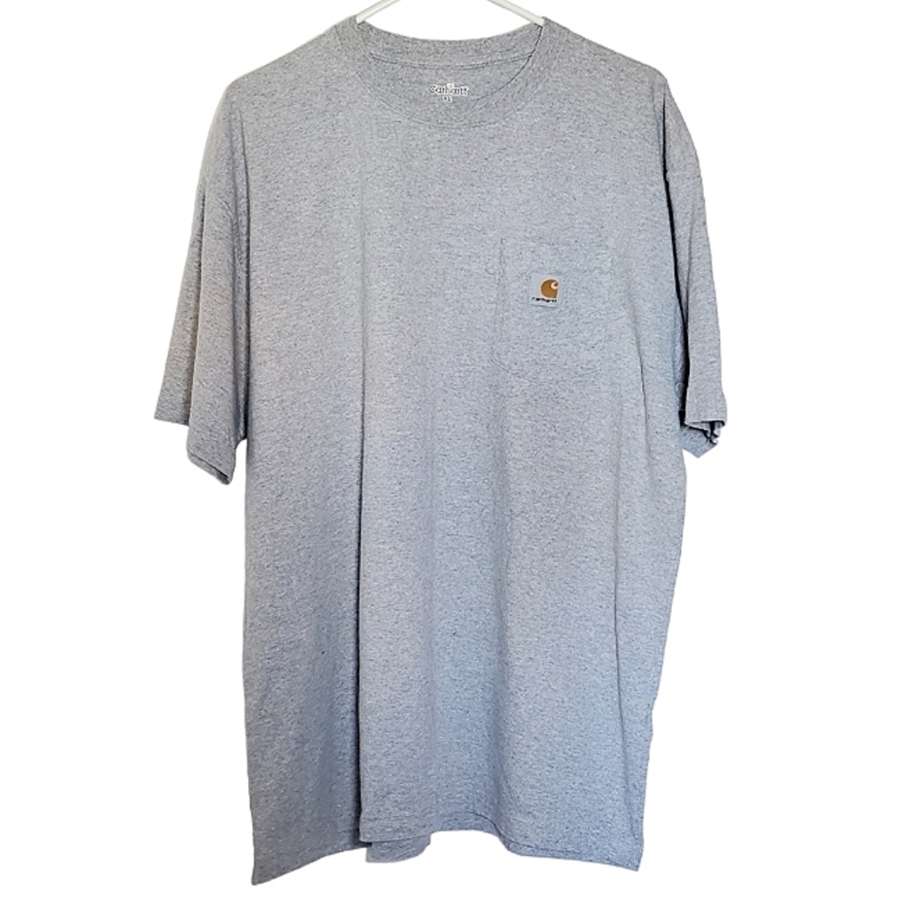 7206 * Carhartt Mens Single Pocket Tee Gray Size XL